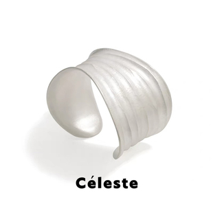 Céleste 手工肌理叶脉手镯女小众设计高级气质开口手环 董洁同款