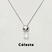 Céleste 透明白色水晶吊坠水滴形项链女轻奢高级感百搭锁骨链