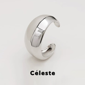 宽版 Céleste 张悦儿同款 弧形亮面开口手镯高级轻奢时髦大气手环