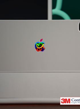 艺贴进口铸造级带导气槽 长沙店 适用苹果平板iPad妙控键盘Magic keyboard个性logo贴纸防水装饰贴 一份2枚装