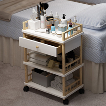 画车油画车移动油画车木制油画小推车置物架木制画柜油画工具车实木画材移动柜移动调色车写生多功能画车美容