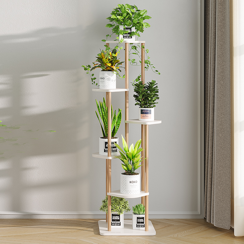 花架置物架子阳台客厅楠竹植物架室内多肉北欧家用创意花盆架子