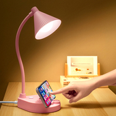 网红推荐 插线板多功能宿舍卧室床头小夜灯 阅读护眼台灯插座一体式