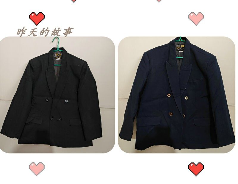 怀旧 老库存 80-90年代男式西服上装 西装 深色暗条纹 可做道具