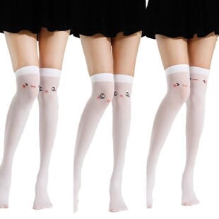 二次元 颜表情过膝袜女jk袜子袜高筒长袜