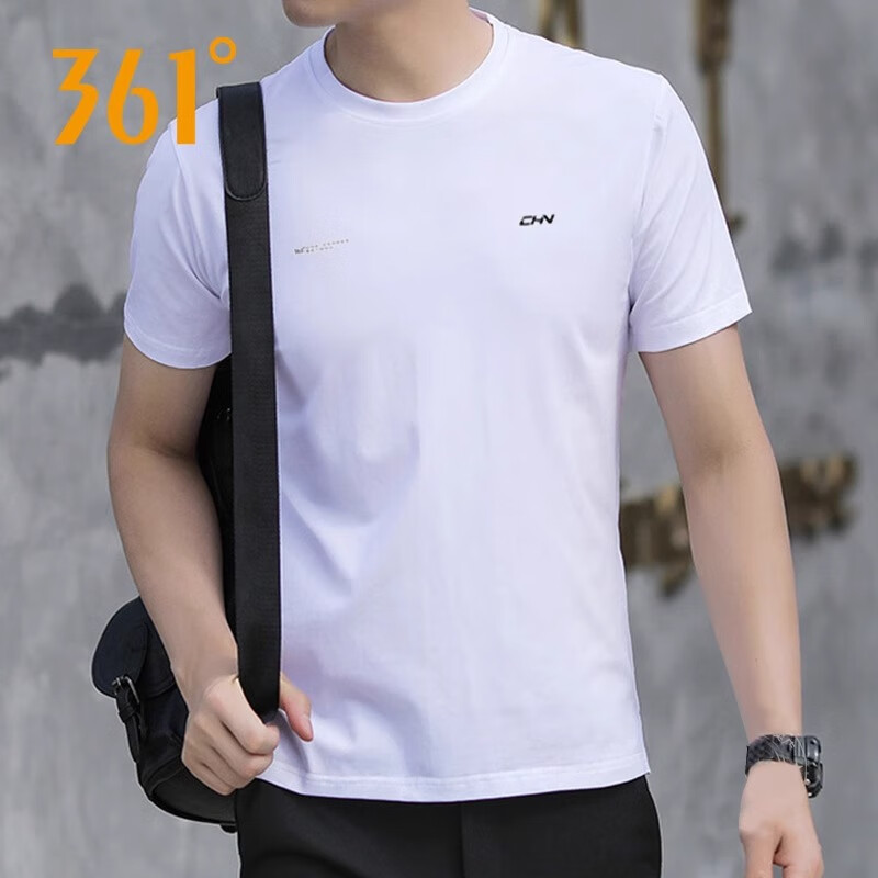 361度男运动t恤2026夏季新款圆领速干上衣男士跑步服透气弹力短袖