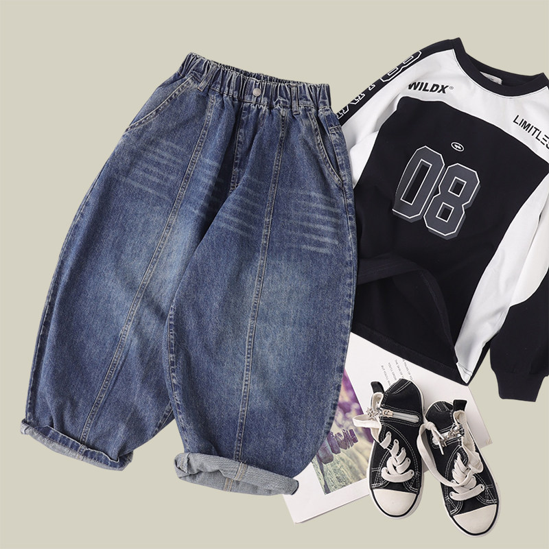 吴小越w1977男童春款光板老爹牛仔裤痞帅男孩新款韩版长裤,童装/婴儿装/亲子装,儿童牛仔裤,淘宝优惠券,粉丝福利购,淘宝优惠卷