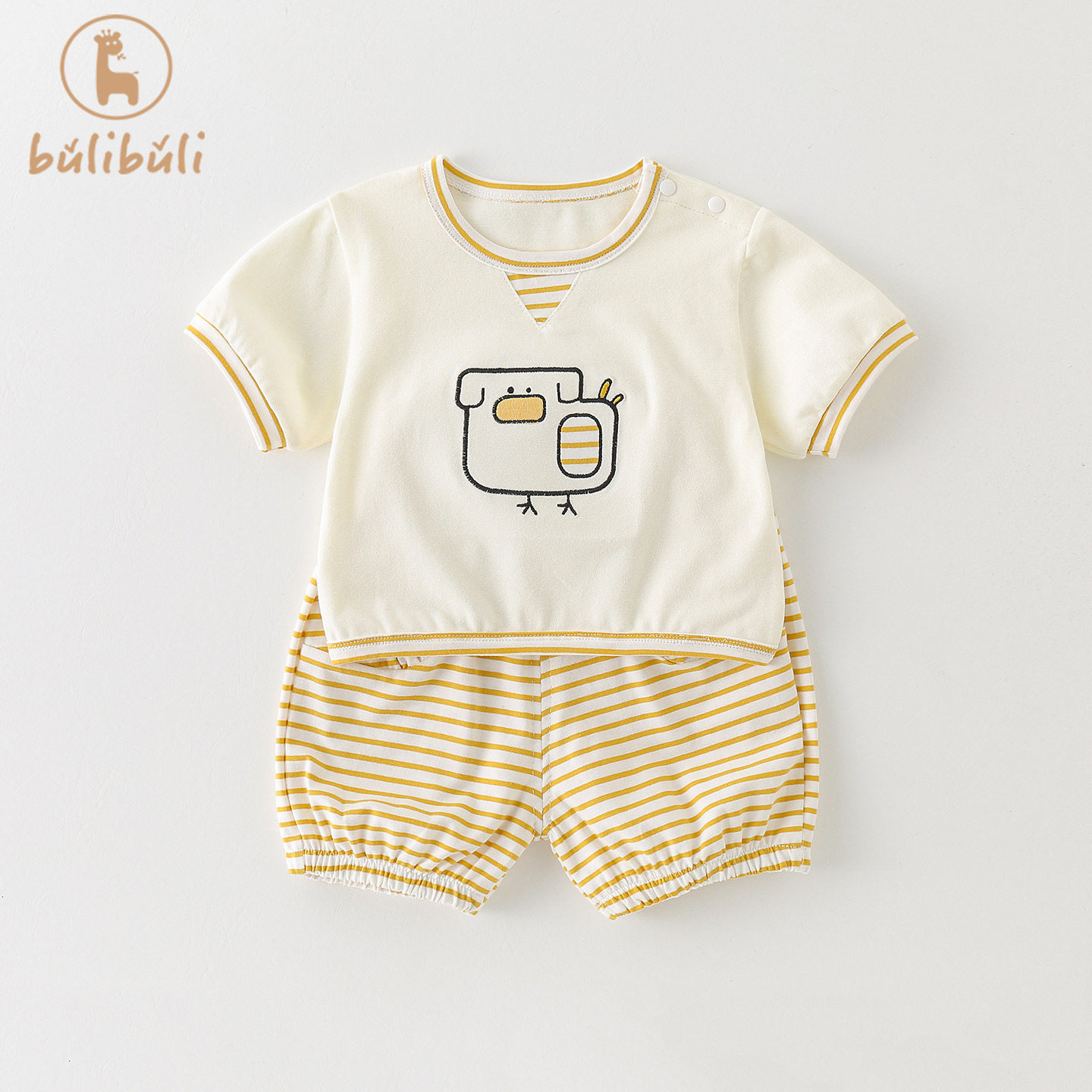 婴幼童套装夏装2026新款男女宝宝卡通休闲短袖短裤夏季衣服两件套