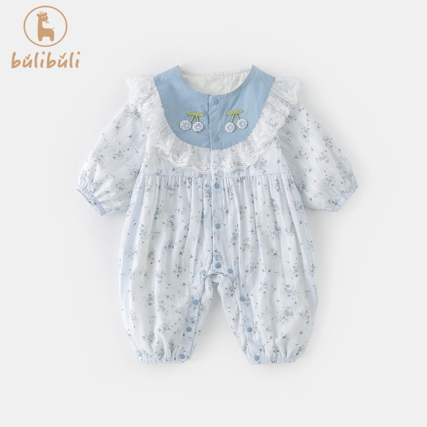 婴儿衣服秋装外套女宝宝连体衣公主洋气双层哈衣秋季外出爬服春秋