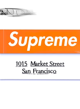supreme box logo 洛杉矶开业限定 贴纸贴画