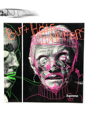 现货 Supreme 21SS Butthole Surfers 屁股冲浪队 面孔 贴纸贴画