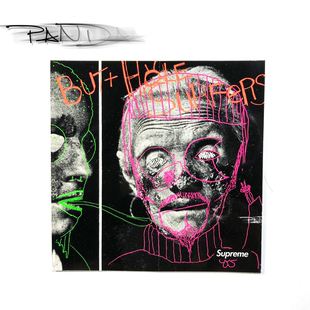 现货 Supreme 21SS Butthole Surfers 屁股冲浪队 面孔 贴纸贴画