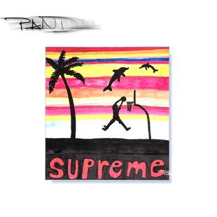 Supreme 21SS Dunk Sticker 扣篮 贴纸 日落 风景 贴纸贴画