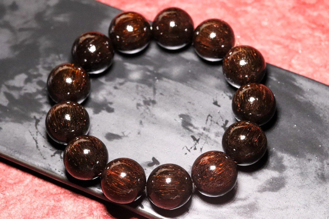 天然 披毛犀 高端 珍藏男士手串竹丝纹鱼籽纹清晰可见老亚手串