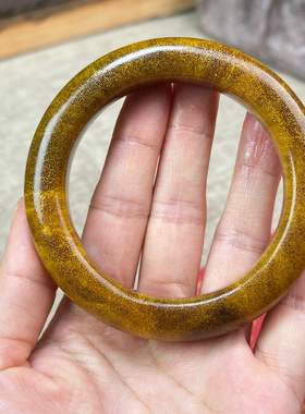 天然披毛犀角手镯收藏送礼亚洲非洲牛角鱼籽纹竹丝纹把玩老物件