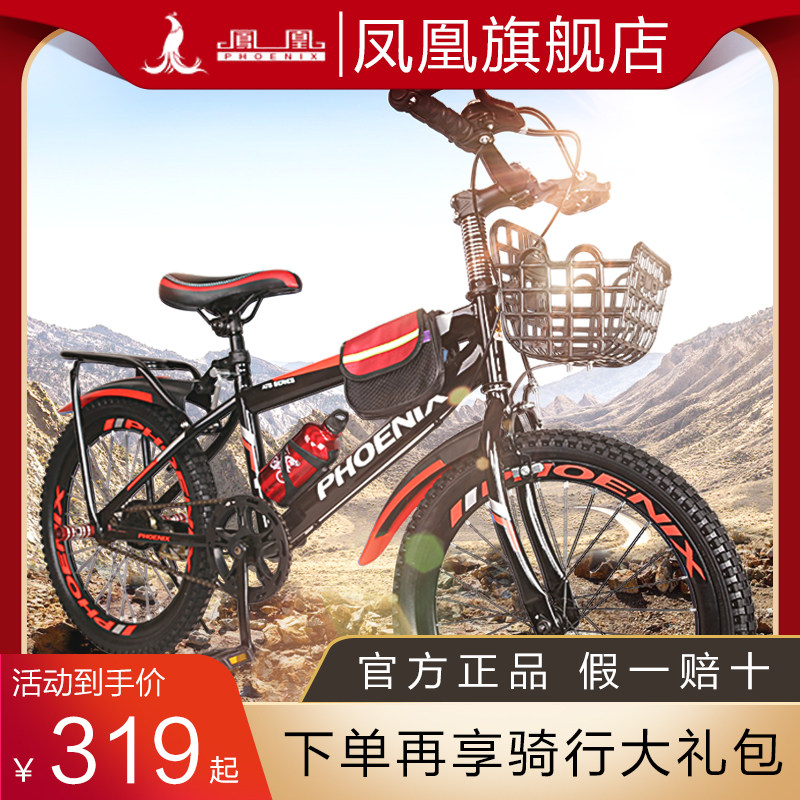 凤凰儿童自行车男女孩中大童10 12岁变速山地单车20寸学生脚踏车