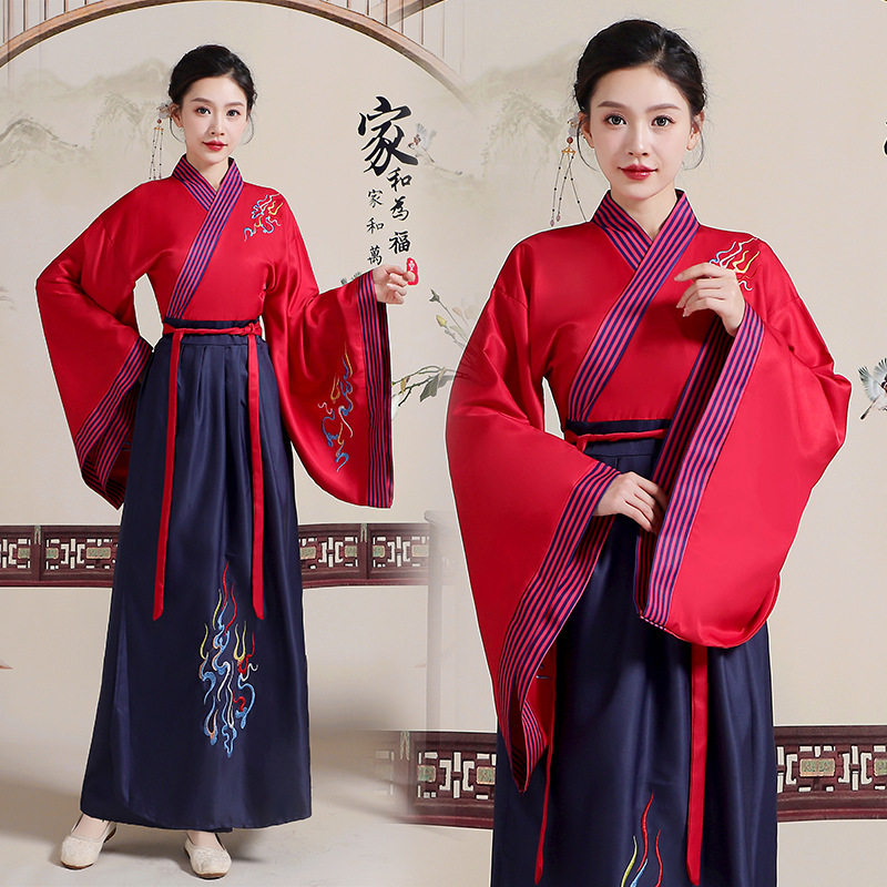 新款汉服女装仙气飘飘中国风古装学生日常通勤古风服装成人表演服