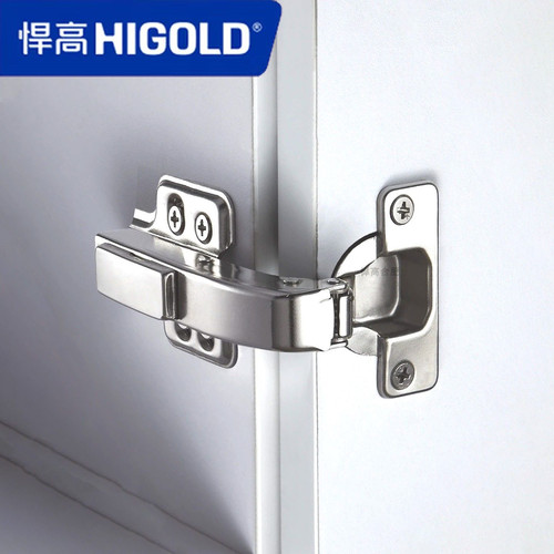悍高铰链HIGOLD衣柜90°度平开门铰链橱柜木门一字转角柜阻尼合页