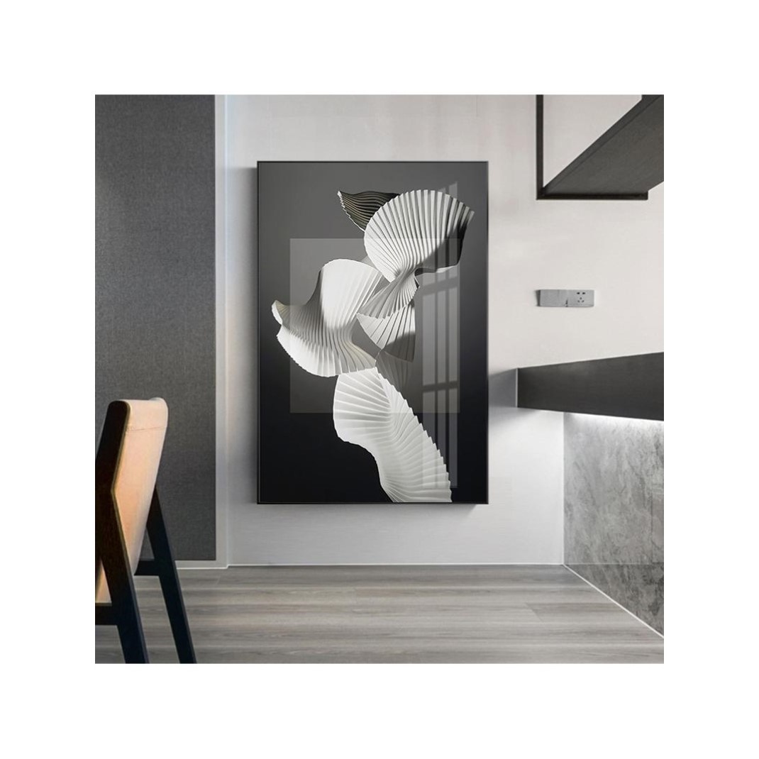 现代简约几何抽象装饰画 沙发背景墙人物三联壁画轻奢铝合金挂画图片
