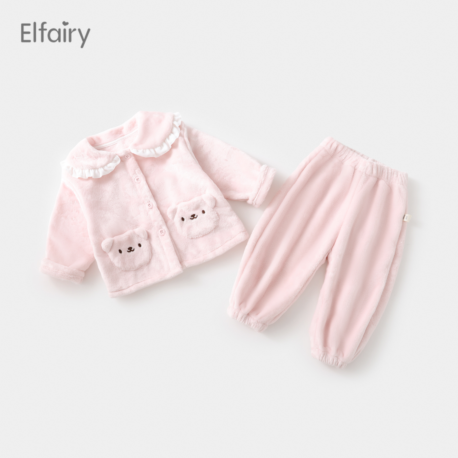 Elfairy女童法兰绒家居服秋冬