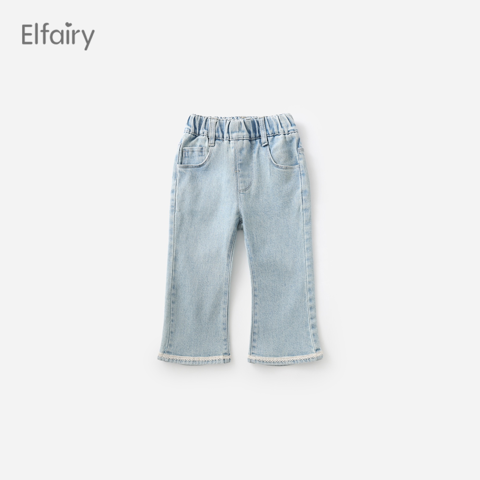 Elfairy女童微喇牛仔裤春秋款