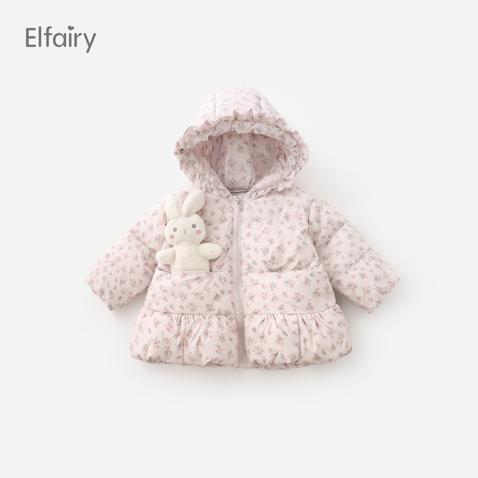 Elfairy女童萌趣玩偶羽绒服