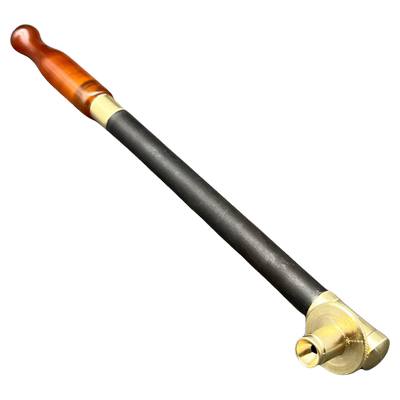 一口香水烟锅22公分总长黑檀木红玛瑙手工制作甘肃内蒙古山西专用