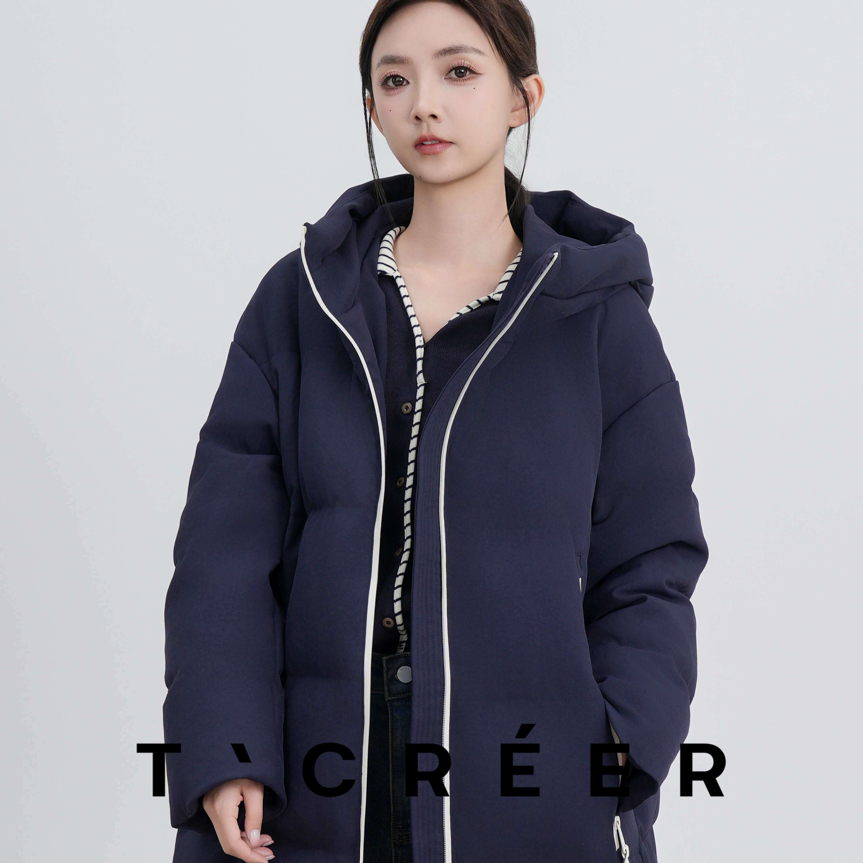 T`CREER｜【慕斯月光】冬季时尚高级百搭通勤羽绒服外套女