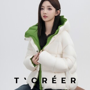 冬季 风轨迹 轻奢简约宽松百搭保暖羽绒服外套女 季 T`CREER｜