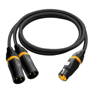 秋叶原卡侬线一分二卡农一母转二公单卡农转双卡农公母卡龙1分2线