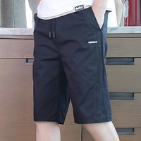 冰絲黑色夏季六分男款
