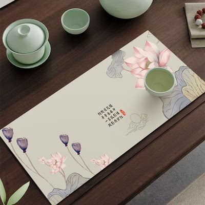 中式小茶垫吸水硅藻泥茶席桌垫