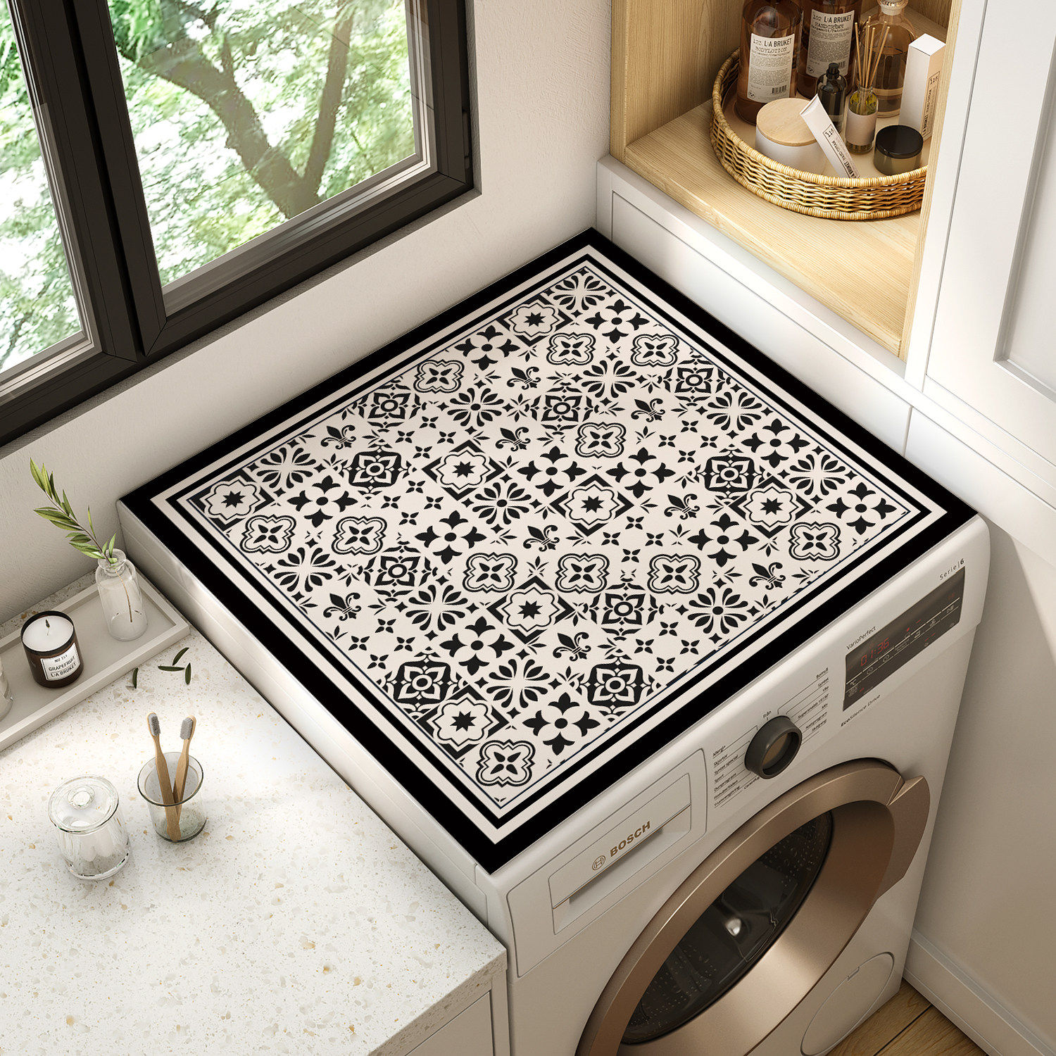 轻奢高级感滚筒洗衣机盖垫防尘罩垫冰箱盖布防水防晒床头柜防尘垫,居家布艺,万能盖巾,淘宝优惠券,粉丝福利购,淘宝优惠卷