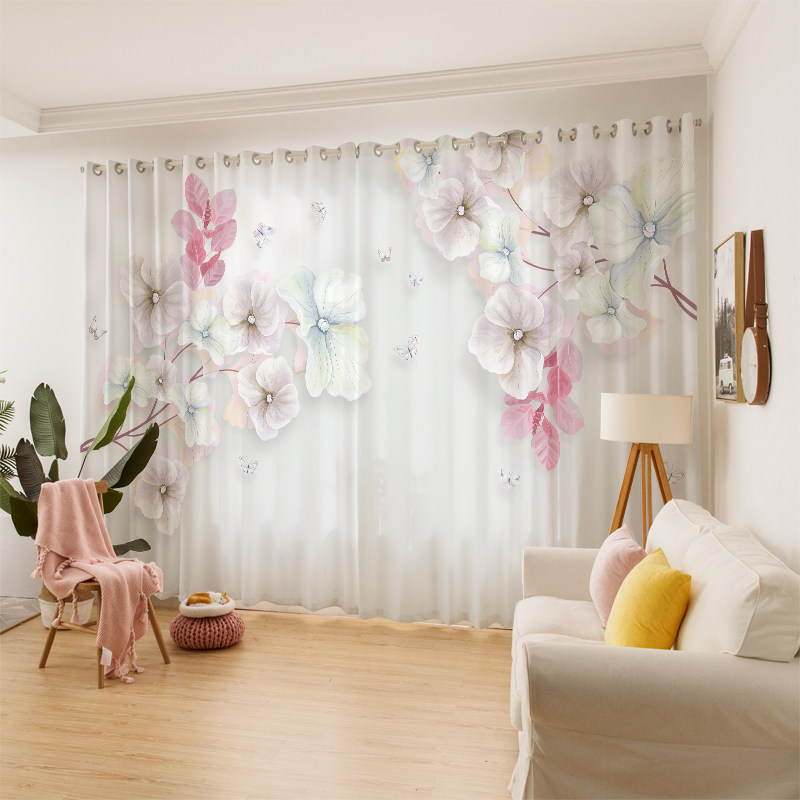 customized fresh Aesthetic literature Curtains Shalian Northern Europe flowers and plants Green bedroom Nature door curtainin the Home Fabric , Curtains and curtain accessories , Custom curtains  category - from Buy2taobao.com to provide professional Taobao agent buy service