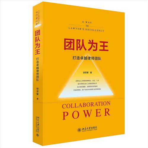 团队为王：打造律师团队：a way to lawyer's excellency书徐菲繁  法律书籍