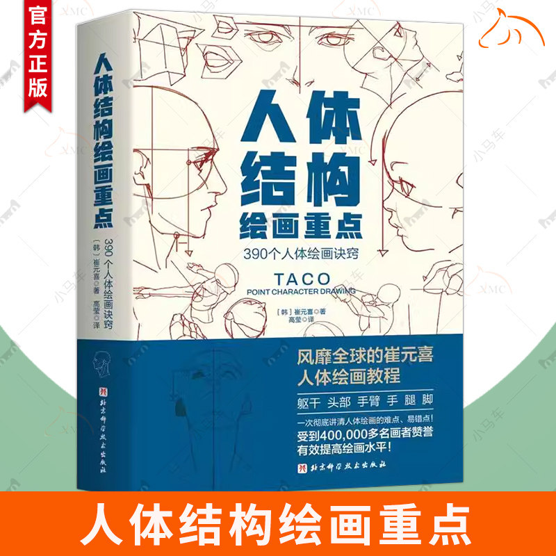 正版包邮 人体结构绘画重点 人体结构 人体绘画 崔元喜 TACO人体 解剖 人体结构绘画教程 绘画技巧 绘画教程 艺用动态解剖