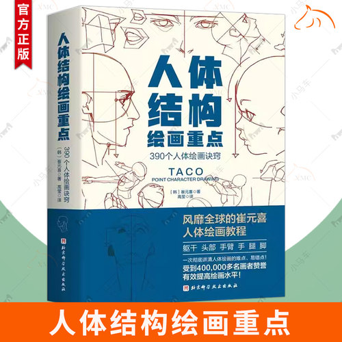 正版包邮 人体结构绘画重点 人体结构 人体绘画 崔元喜 TACO人体 解剖 人体结构绘画教程 绘画技巧 绘画教程 艺用动态解剖