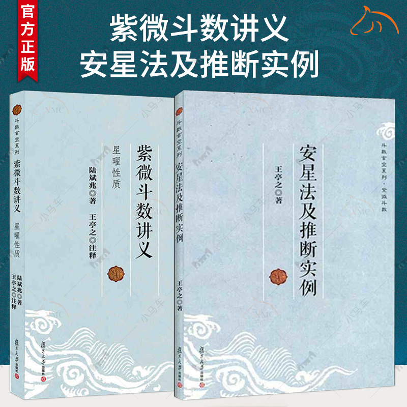 紫微斗数讲义+安星法及推断实例 王亭之详解入门 斗数玄空系列 紫薇斗数入门书 紫微斗数解密书 复旦大学出版社书籍