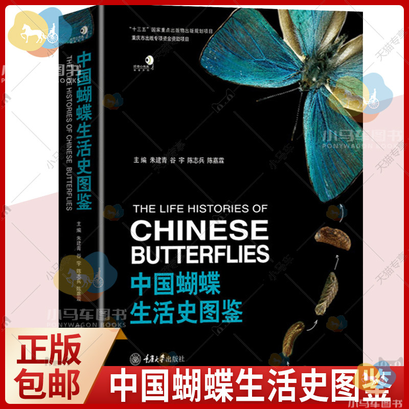 中国蝴蝶生活史图鉴 264种国内蝴蝶的生活史及幼期特征蝴蝶的分类生物