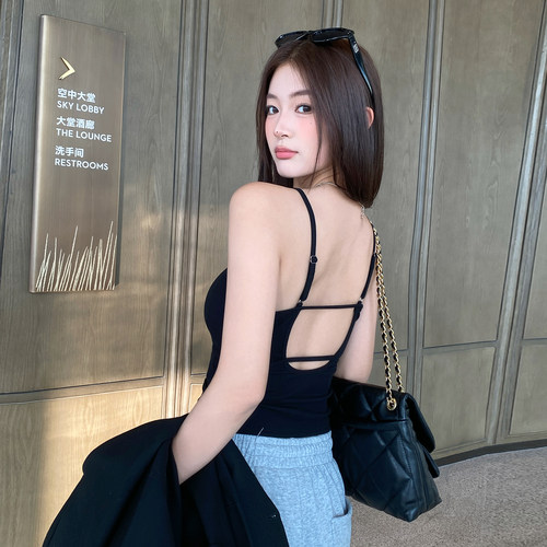 【纯欲美背小吊带】免文胸一体