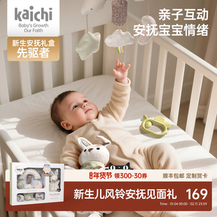 kaichi婴儿礼盒新生儿安抚摇铃礼盒玩具毛绒玩偶宝宝满月礼见面礼