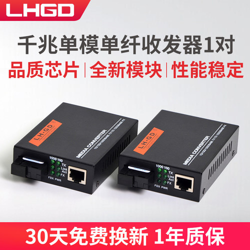 LHGD千兆外置单模单纤光纤收发器