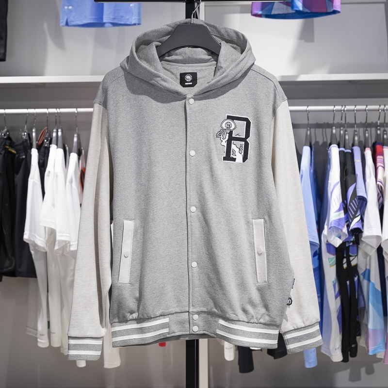 李宁男子连帽宽松开衫卫衣
