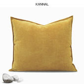 侘寂双面用黄色雪尼尔靠包北欧抱枕沙发靠枕样板间 向阳而生