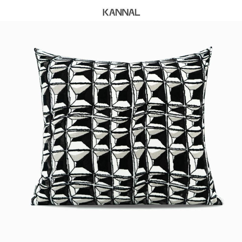 『奇幻博物馆』现代简约黑白色割绒靠包抱枕样板间售楼处别墅方枕,居家布艺,靠垫/抱枕,淘宝优惠券,粉丝福利购,淘宝优惠卷