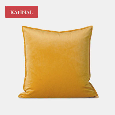 VELVET『华丽派对』现代简约奢华温暖现代南瓜黄色真丝绒靠垫抱枕