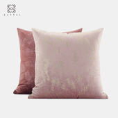 复古粉色金色绒布烫金抱枕样板间方 高级法式 凡尔赛 VERSAILLES