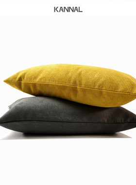 『Untitled』现代轻奢黄色深灰色靠包北欧客厅沙发抱枕样板间方枕