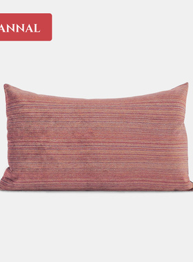 线条之美『VERSAILLES』奢华法式红紫色艺术几何设计师腰枕