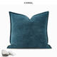 侘寂双面用深蓝色雪尼尔靠包北欧抱枕沙发靠枕样板间 向阳而生